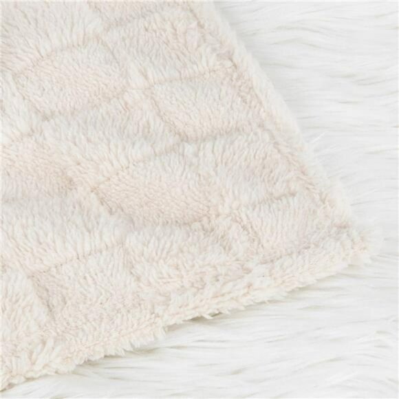 3D gingham fleece baby blanket 30x40 soft cozy toddler throw for crib bed - Picture 5 of 7